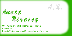 anett mireisz business card